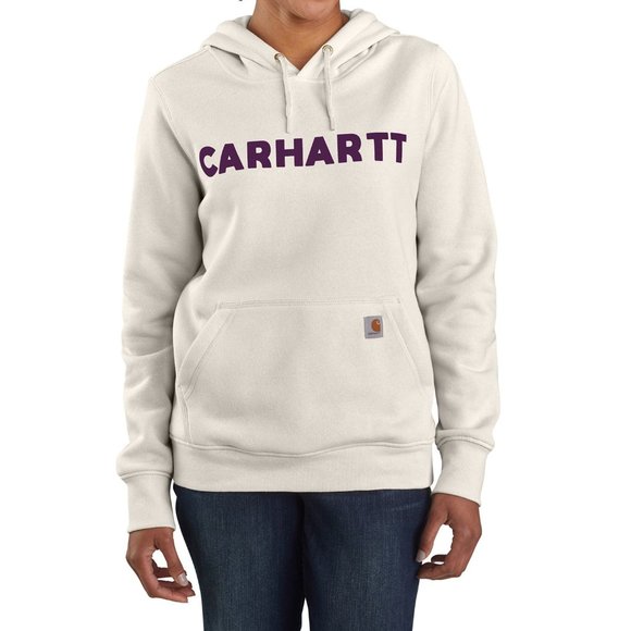 new Carhartt105194 Midweight Relaxed Fit Logo Hoodie  Malt 267sn - Picture 1 of 5